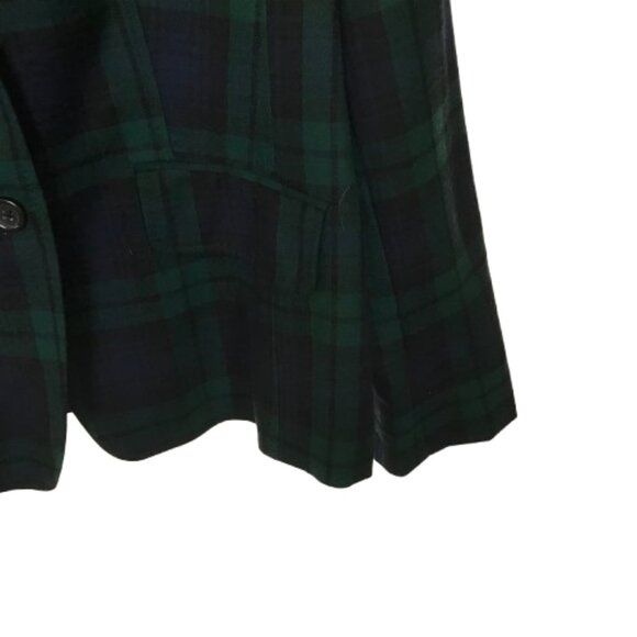 NWT Lands' End Womens Plus Size 18 Tartan Plaid Pure Wool Blazer Jacket NEW - Picture 3 of 4